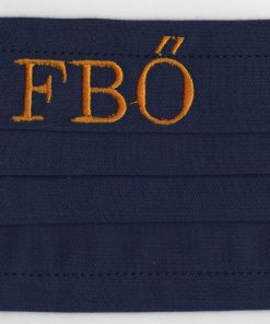 1 db tengerészkék, pamut (arany sárga)  FBŐ  Hímzéssel készült maszk