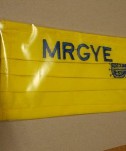 1 darab Pamut, MRGYE hímzésű, sárga arcmaszk