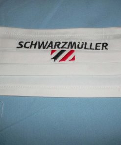 1 db SCHWARZMÜLLER mintájú, Fehér, pamut,  arcmaszk