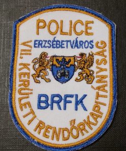 1 db "VII. KERÜLETI RENDŐR KAPITÁNYSÁG"  karjelvény , Fehér