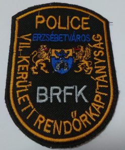 1 db "VII. KERÜLETI RENDŐR KAPITÁNYSÁG"  karjelvény , Fekete
